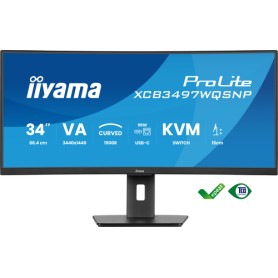 iiyama ProLite XCB3497WQSNP-B1 Monitor PC 86,4 cm (34") 3440 x 1440 Pixel UltraWide Quad HD LED Nero