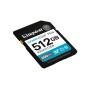 Kingston Technology 512GB SDXC Canvas Go Plus Gen4 200MB/s C10 UHS-I U3 V30 (SDG4/512GB)