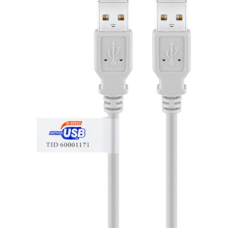 Goobay USB AA 200 HiSpeedCert 2.0 2m cavo USB USB A Grigio (50796)