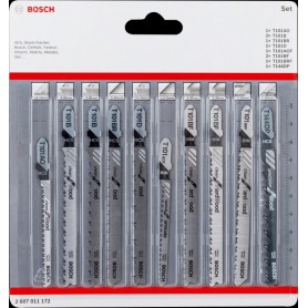 Bosch 2 607 011 172 lama per sega a gattuccio, sega a traforo e sega universale Lama per seghetto alternativo 10 pz (2607011172)
