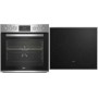 Set fornello Beko BBUM12341XE con piano cottura a induzione acciaio inox + acciaio inox