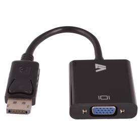 V7 Adaptador negro de vídeo con conector DisplayPort macho a VGA hembra (CBLDPVGA-1E) V7 Adaptador negro de vídeo con conector DisplayPort macho a VGA hembra (CBLDPVGA-1E)