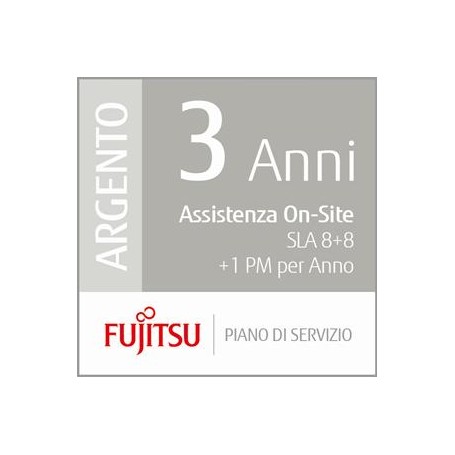 Fujitsu 3 Years Onsite Service, 8+8+1PM (U3-SILV-LVP)