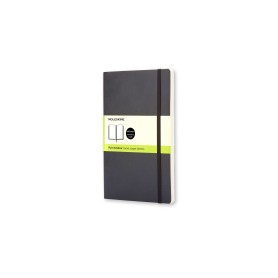 Moleskine Taccuino classico copertina morbida pagine bianche nero (QP613)