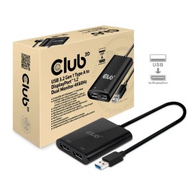 CLUB3D USB3.2 Gen1 Type A to DisplayPort™1.2 Dual Monitor 4K60Hz Video Splitter (CSV-1477) CLUB3D USB3.2 Gen1 Type A to DisplayPort™1.2 Dual Monitor 4K60Hz Video Splitter (CSV-1477)