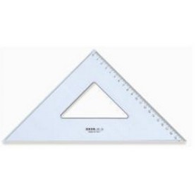 ARDA Squadra 45° 30 cm Linea Uni Polistirolo Trasparente (28730SSA)