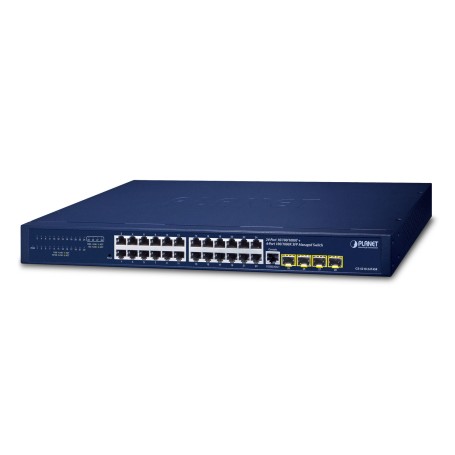 PLANET IPv4/IPv6, 24-Port Gestito L2/L4 Gigabit Ethernet (10/100/1000) 1U Blu (GS-4210-24T4SR)