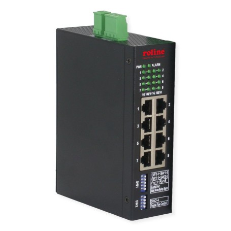 ROLINE Ind. Mng Gbit Ethernet Switch 8x - Switch - 1 Gbps - 8-Port - Ethernet - Managed (21.13.1134)