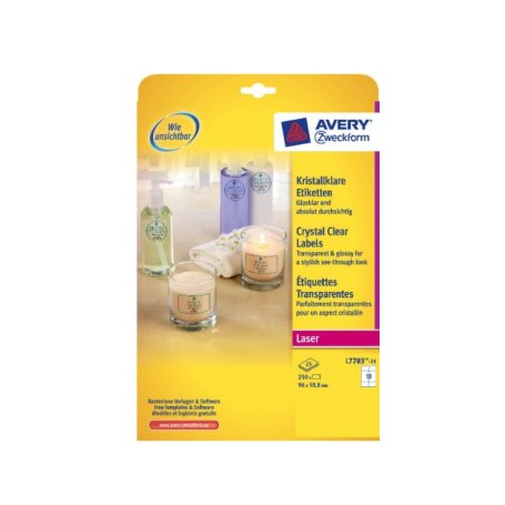 Avery L7783-25 etichetta per stampante Trasparente (L7783-25)
