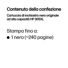 INK HP N.305XL NERO 240PG (3YM62AE)