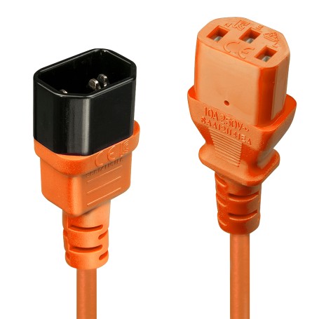 Lindy 30474 cavo di alimentazione Nero, Arancione 1 m Accoppiatore C14 Accoppiatore C13 (30474-LND)