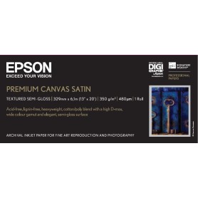 Epson Premium Canvas Satin, in rotoli da 33,02 cm (13'') (A3+) x 6m (C13S041845)