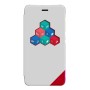 Wiko WKPRFIWH3901 custodia per cellulare 12,7 cm (5") Custodia a libro Rosso, Bianco (WKPRFIWH3901)