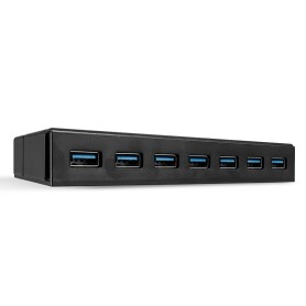 Lindy 43228 hub di interfaccia USB 3.2 Gen 1 (3.1 Gen 1) Type-A 5000 Mbit/s Nero (43228)