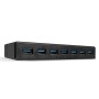 Lindy 43228 hub di interfaccia USB 3.2 Gen 1 (3.1 Gen 1) Type-A 5000 Mbit/s Nero (43228)