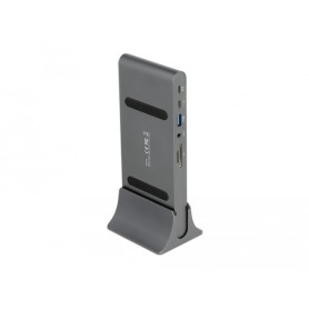 DeLOCK 87772 replicatore di porte e docking station per notebook Cablato Thunderbolt 3 Grigio (87772)
