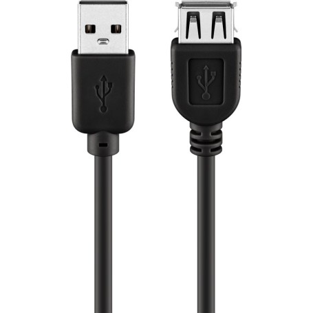Goobay USB Ext AA 500 HiSpeed Black 5m cavo USB USB A Nero (68905)