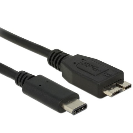DeLOCK 0.5m USB3.1 C - MicroUSB3.1 B cavo USB 0,5 m USB 3.2 Gen 2 (3.1 Gen 2) USB C Micro-USB B Nero (83676)