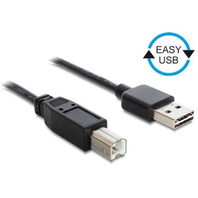 DeLOCK 1m USB 2.0 A - B m/m cavo USB USB A USB B Nero (83358)