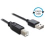 DeLOCK 1m USB 2.0 A - B m/m cavo USB USB A USB B Nero (83358)