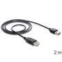 DeLOCK EASY-USB 2.0-A - USB 2.0-A, 2m cavo USB USB A Nero (83371)