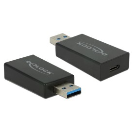 DeLOCK 65689 adattatore per inversione del genere dei cavi USB 3.1 Gen 2 Type-A USB 3.1 Gen 2 USB Type-C Nero (65689)