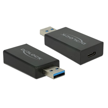 DeLOCK 65689 adattatore per inversione del genere dei cavi USB 3.1 Gen 2 Type-A USB 3.1 Gen 2 USB Type-C Nero (65689)