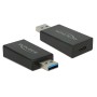 DeLOCK 65689 adattatore per inversione del genere dei cavi USB 3.1 Gen 2 Type-A USB 3.1 Gen 2 USB Type-C Nero (65689)