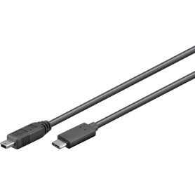 Goobay 67989 cavo USB 0,5 m USB 2.0 Mini-USB B USB C Nero (67989)
