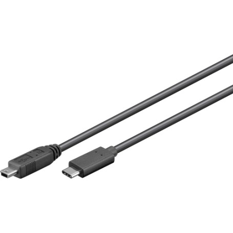 Goobay 67989 cavo USB 0,5 m USB 2.0 Mini-USB B USB C Nero (67989)