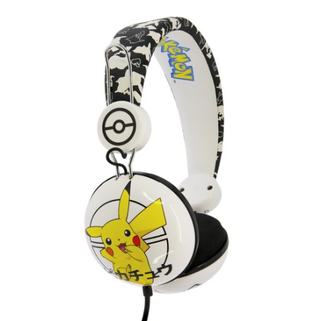 OTL Technologies Pokémon Japanese Cablato Cuffie A Padiglione MUSICA Nero, Bianco, Giallo (PK0603)