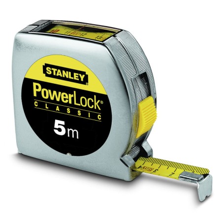 Bandma Powerlock mit Sichtfenster, 5 Meter (silber/gelb, 19mm, Kunststoffgehuse) (0-33-932)