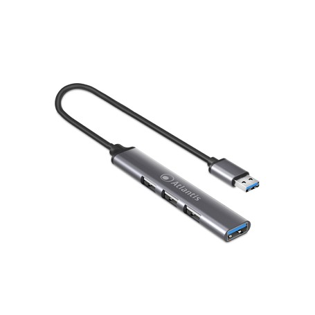 Atlantis Land P014-UH313 hub di interfaccia USB 3.2 Gen 1 (3.1 Gen 1) Type-A Nero, Grigio