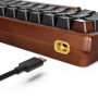 SKILLER SGK50 S3 Wood PBT (holz/schwarz, DE-Layout, Gateron G Pro 3.0 Yellow) (4044951042708)
