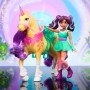 Unicorn Academy - Ava und Einhorn Leaf (mit echter Mhne und Schweif sowie Brste) (6072678)