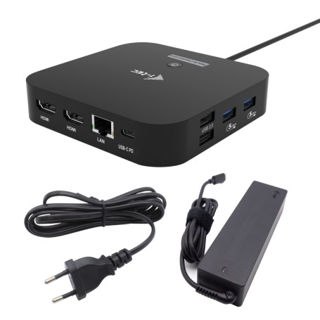 i-tec USB-C Dual HDMI Docking Station with Power Delivery 100 W + Universal Charger 100W (C31DUALHDMIDPD100)