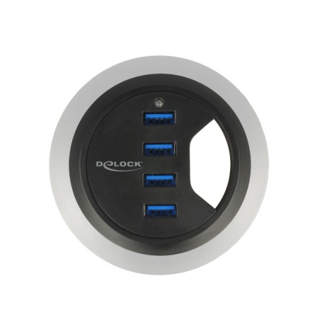 DeLOCK 62868 hub di interfaccia USB 3.2 Gen 1 (3.1 Gen 1) Type-A 5000 Mbit/s Nero (62868)