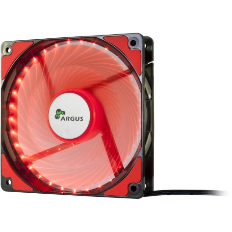 Inter-Tech L-12025 Case per computer Ventilatore 12 cm Nero, Rosso (88885413)