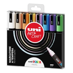 Uni Posca Punta Media Pastel, Confezione 8 Pezzi (MPC5MP8P)