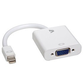 V7 Adaptador blanco de vídeo con conector Mini DisplayPort macho a VGA hembra (CBL-MV1WHT-5E) V7 Adaptador blanco de vídeo con conector Mini DisplayPort macho a VGA hembra (CBL-MV1WHT-5E)
