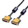 ROLINE 11.04.5512 cavo DVI 2 m DVI-D Nero, Oro (RO11.04.5512)
