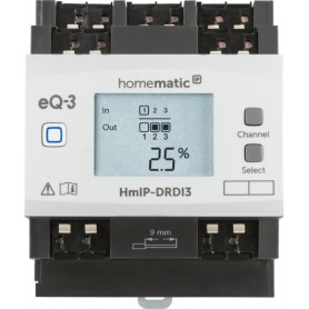Homematic IP HMIP-DRDI3 DIN montato su guida Attuatore dimmer 3 canali (154434A0)