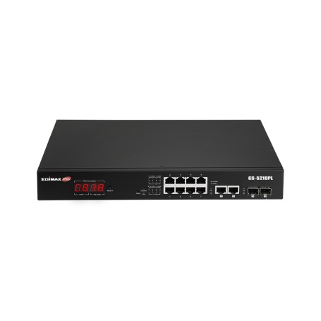 Edimax GS-5210PL switch di rete Gestito Gigabit Ethernet (10/100/1000) Nero (GS-5210PL)