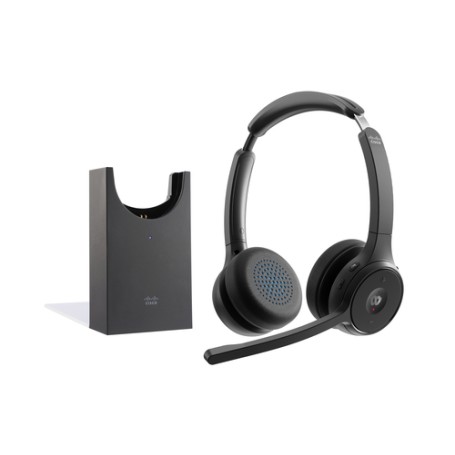 Cisco HS-WL-722-BUNAS-C cuffia e auricolare Wireless A Padiglione Ufficio Bluetooth Base di ricarica Nero