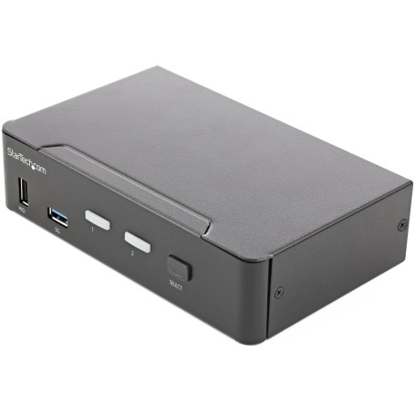 StarTech.com KVM Switch HDMI a 2 porte - Monitor singolo 4K 60Hz Ultra HD HDR - Switch KVM HDMI 2.0 per PC con 2 p (SV231HU34K6)