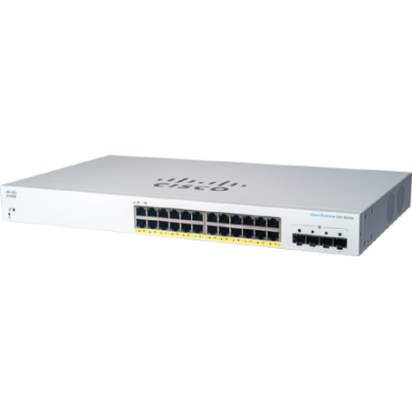 Cisco CBS220-24P-4G Gestito L2 Gigabit Ethernet (10/100/1000) Supporto Power over Ethernet (PoE) 1U Bianco (CBS220-24P-4G-EU)