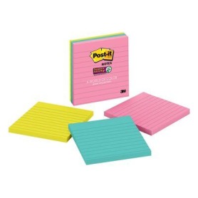 Post-It Super Sticky 675-3SSMIA sticker decorativi Carta Blu, Rosa, Giallo Rimovibile 3 pz (6413A) (7100234643)