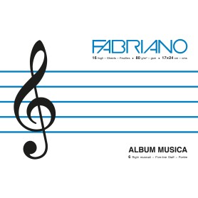 Fabriano ﻿Music Book quaderno per scrivere 16 fogli Bianco (19100379)