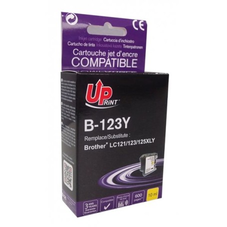 T3AZUR BJ123YUP cartuccia d'inchiostro 1 pz Compatibile Giallo (BJ123YUPNE)