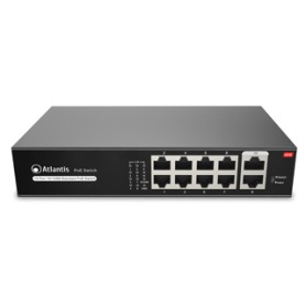 Atlantis Land NetPower F10PoE8 Non gestito Fast Ethernet (10/100) Supporto Power over Ethernet (PoE) Nero (A02-F10P8-120W)